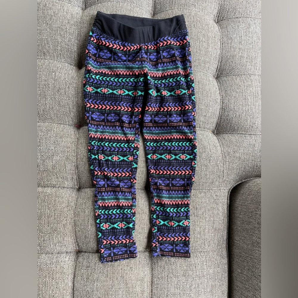 Columbia - Girl’s Fleece Ski Leggings. Base layer. Straight leg. Small (7/8)